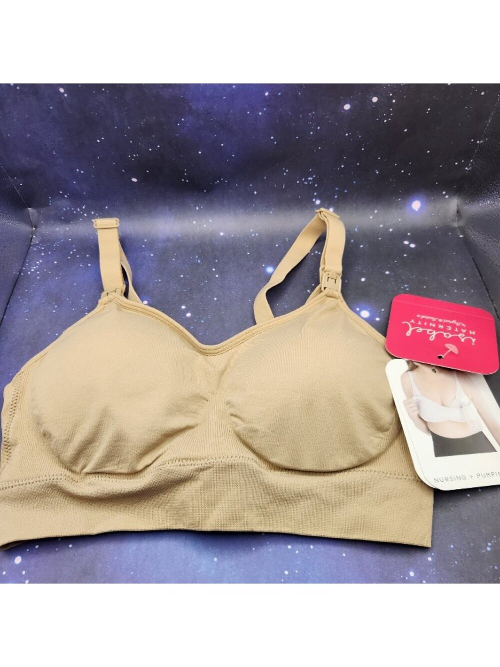 Isabel Maternity Nude Color Nursing Pumping Bra SMALL 32 A-D & 34 A-C NEW